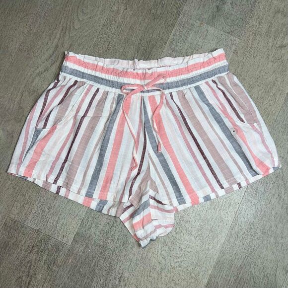 Aeropostal, Lightweight Striped Shorts Elastic Waist Drawstring, Medium - Picture 10 of 10